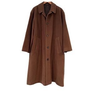 Men's Brown Overcoat Hugo Boss